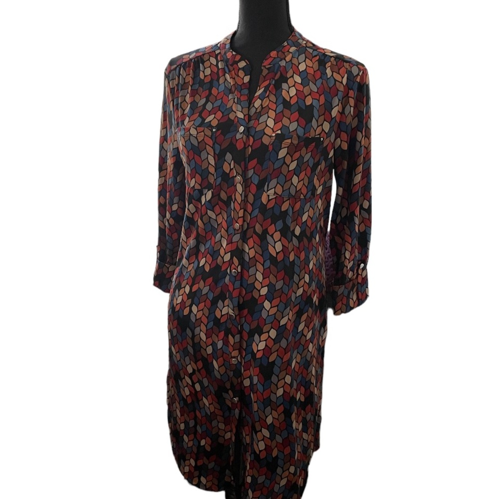 Ava & Grace Women’s Long Sleeve Dress -Fall Multicolor- Size Small